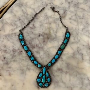 turquoise and sterling necklace. Vintage. Purchased at SAITY in Trump Tower